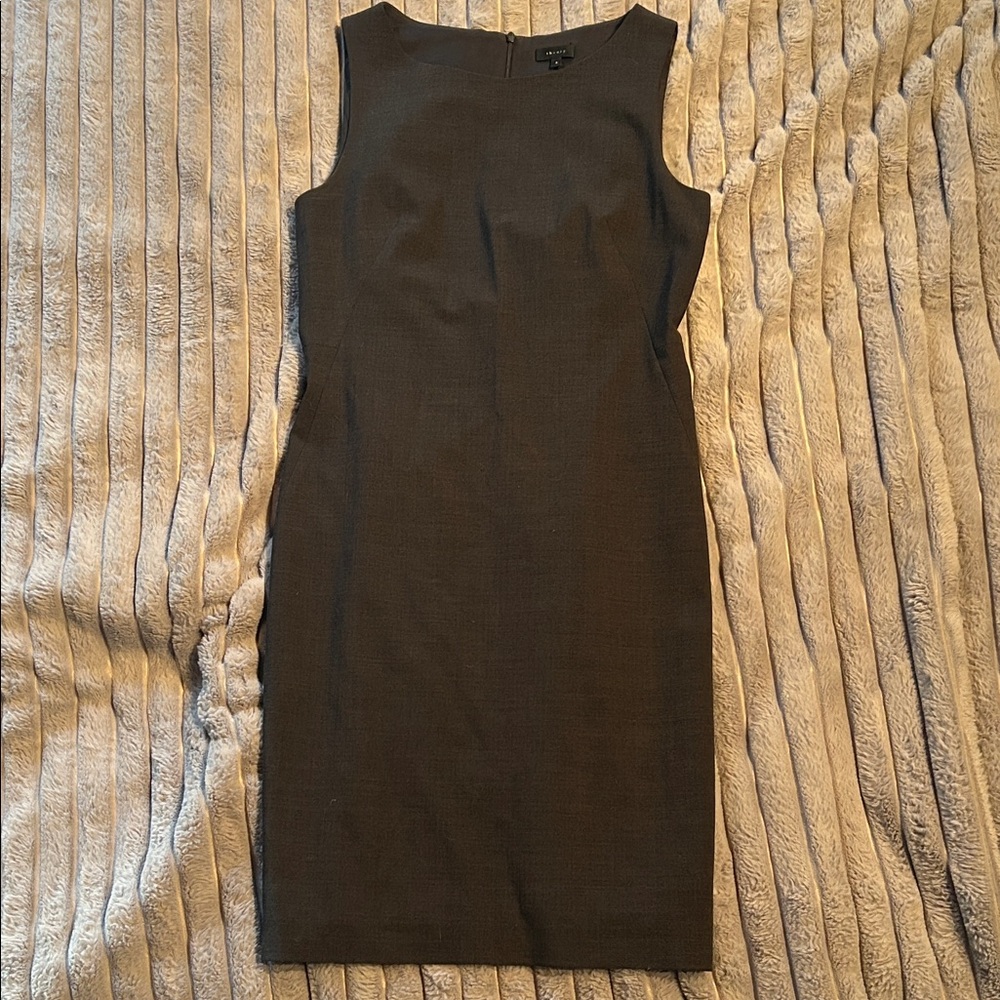 Theory Charcoal Sleeveless Midi Dress